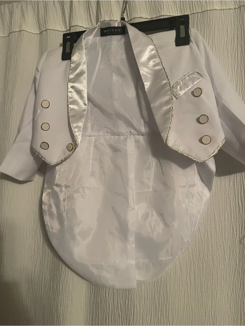 Classic White Tuxedo One-Piece for Kids with Bow Tie